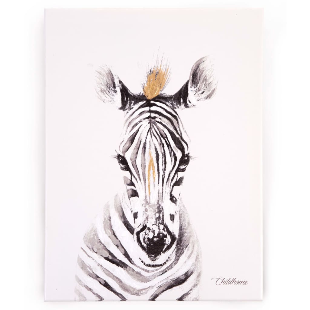CHILDHOME Obraz olejny, 30x40 cm, zebra