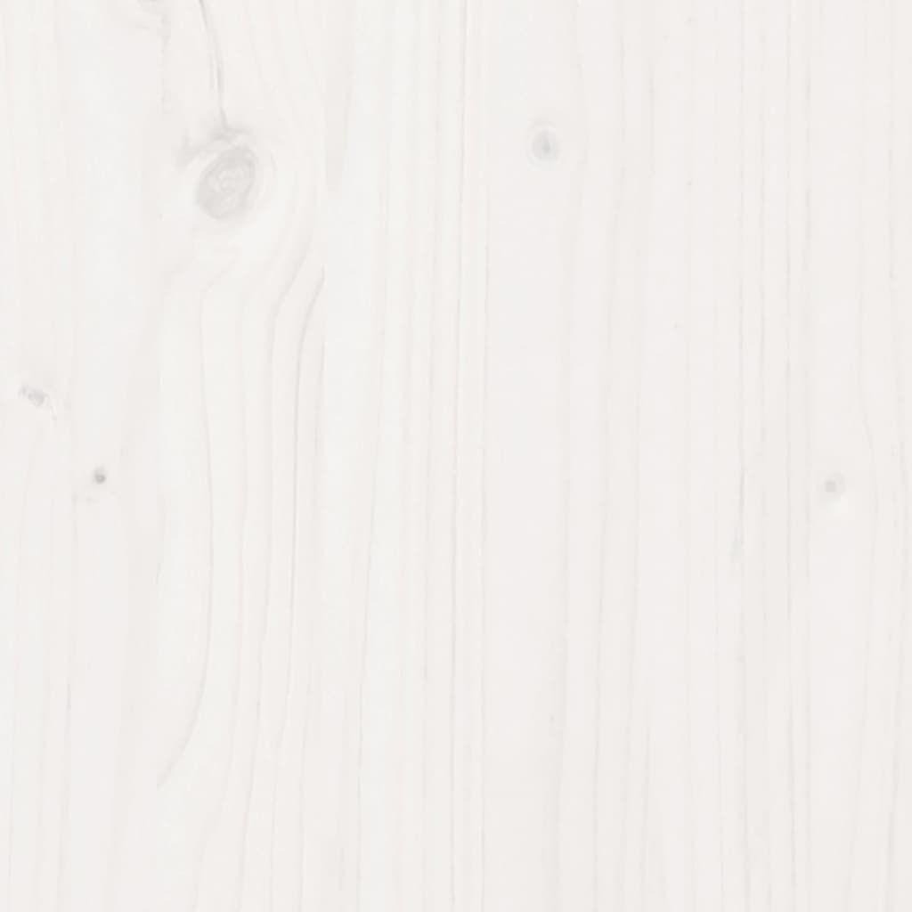 vidaXL Stolik ogrodniczy z półką, biały, 108x35x75 cm, drewno sosnowe