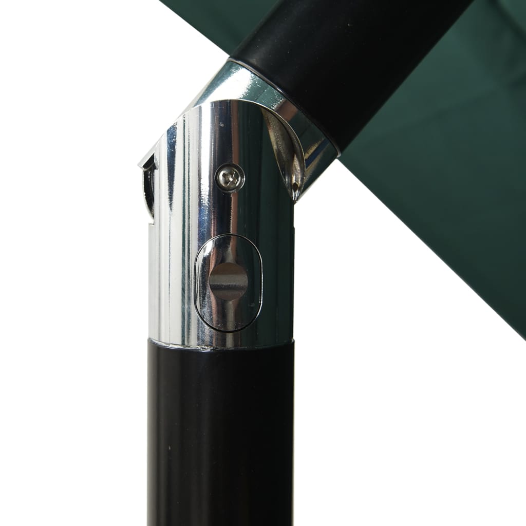vidaXL 3-poziomowy parasol na aluminiowym słupku, zielony, 2,5x2,5 m