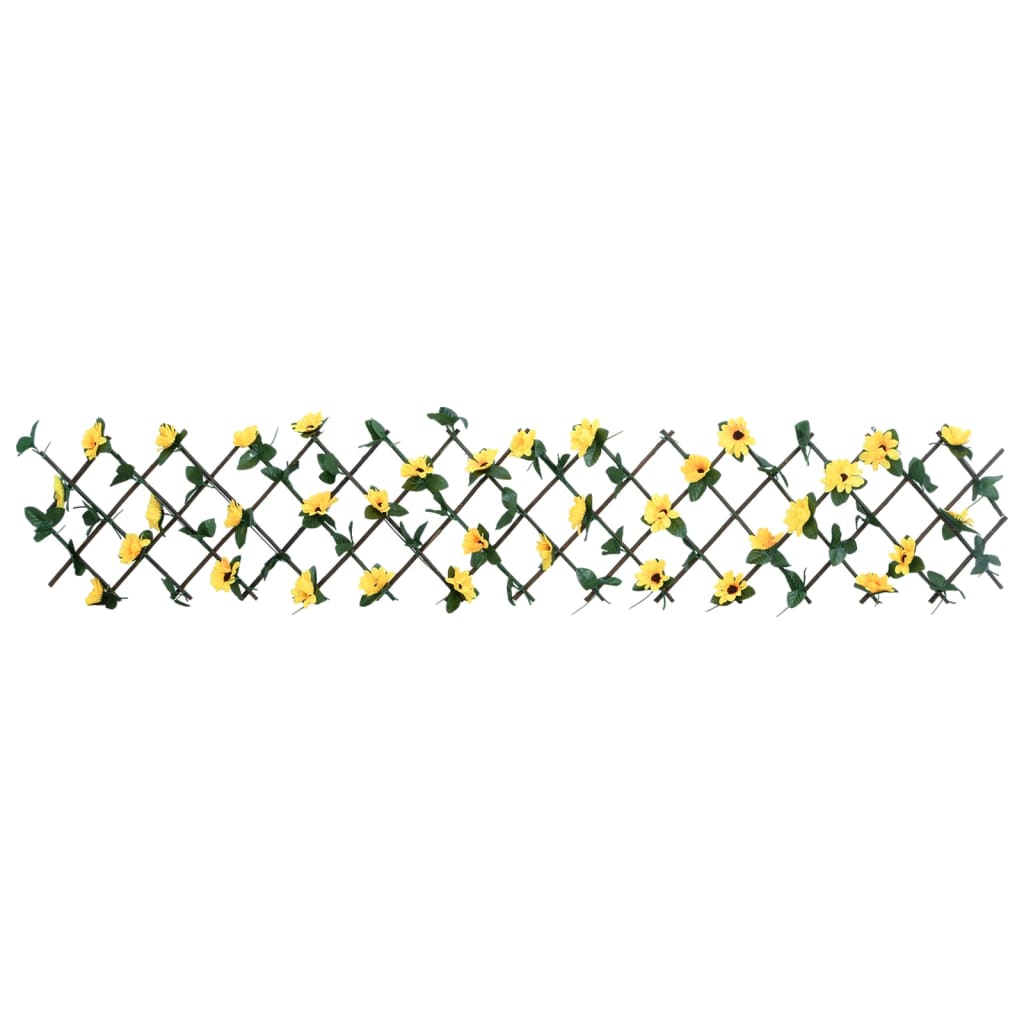 vidaXL Kratka ze sztucznym bluszczem, rozsuwana, żółta, 180x20 cm