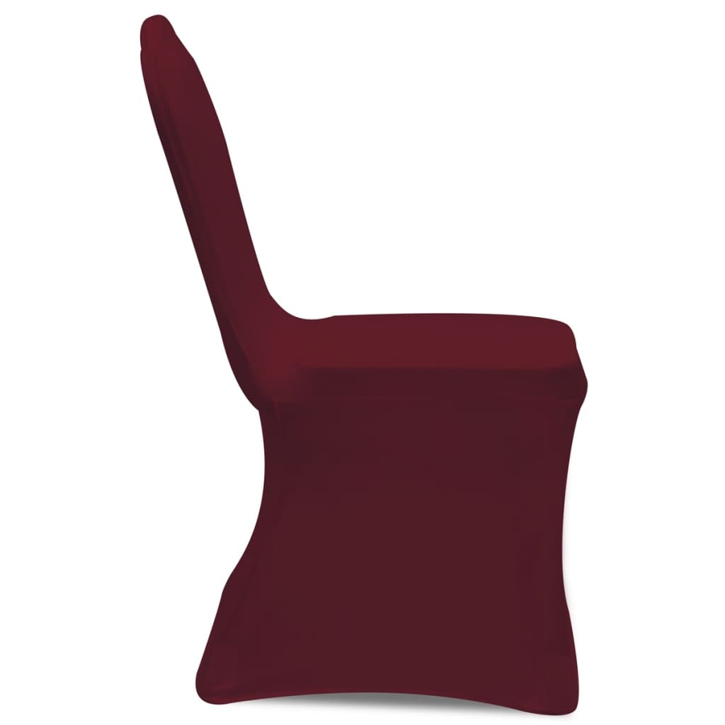vidaXL Elastyczne pokrowce na krzesła, 100 szt, bordowe, 130339x2