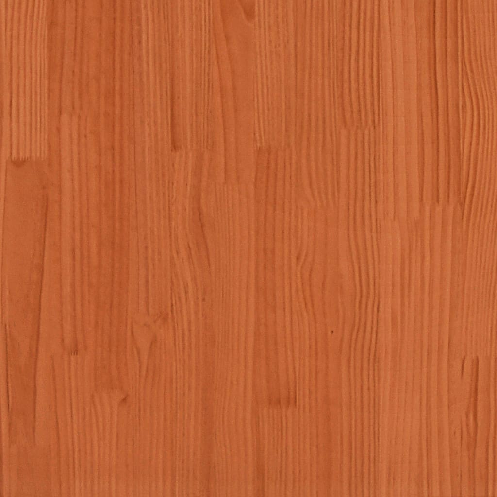 vidaXL Rama łóżka, woskowy brąz, 90x200 cm, lite drewno sosnowe