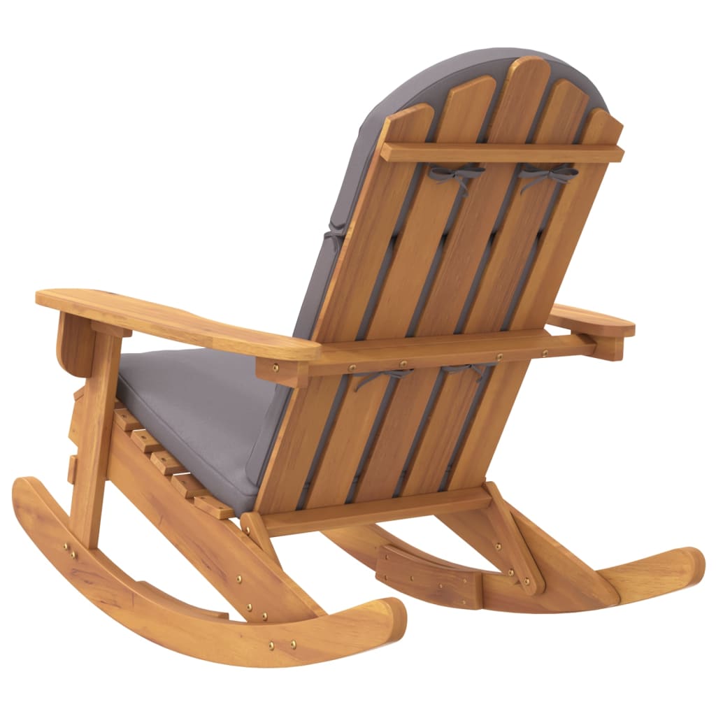 vidaXL Fotel bujany Adirondack z poduszkami, lite drewno akacjowe