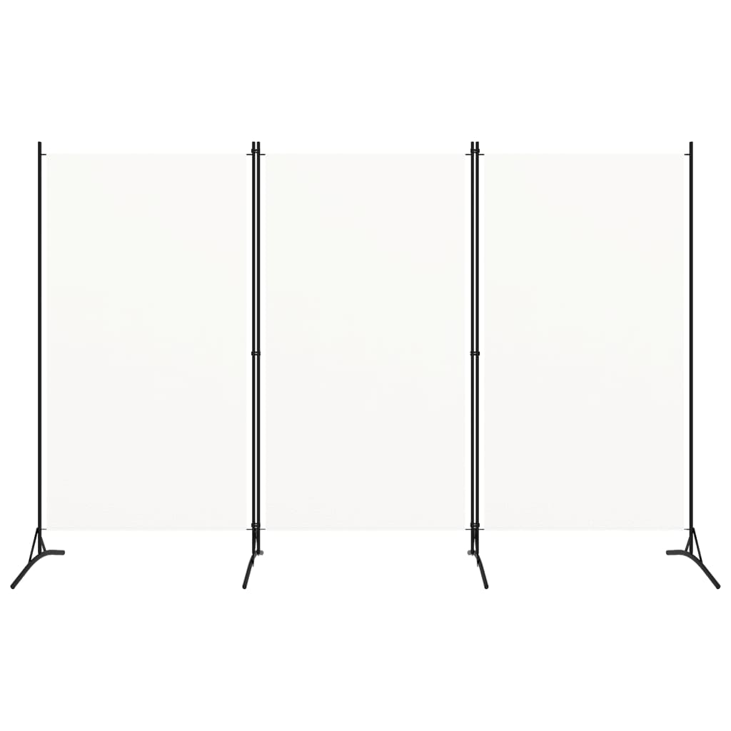 vidaXL Parawan 3-panelowy, biały, 260 x 180 cm, tkanina