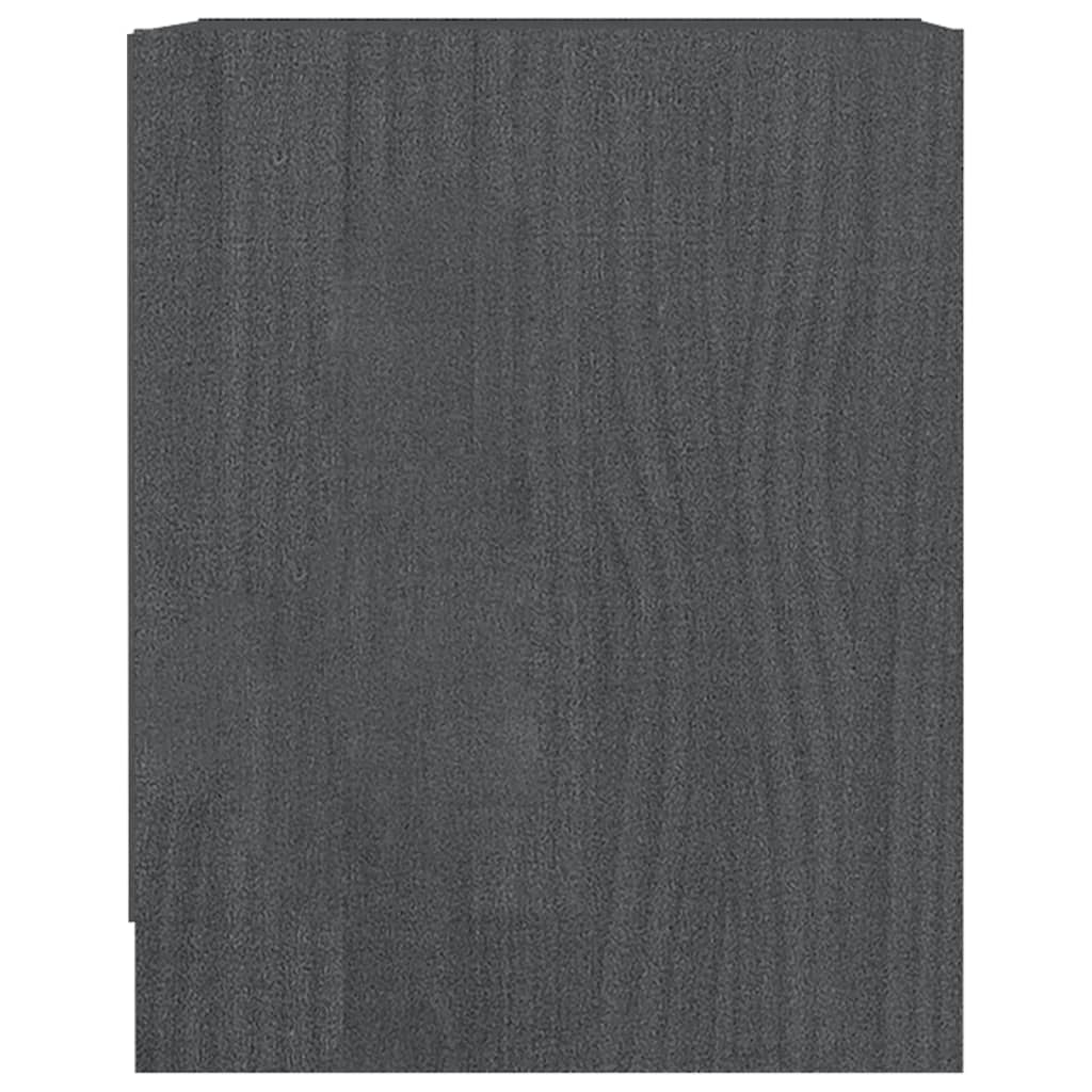 vidaXL Szafka nocna, szara, 35,5x33,5x41,5 cm, drewno sosnowe