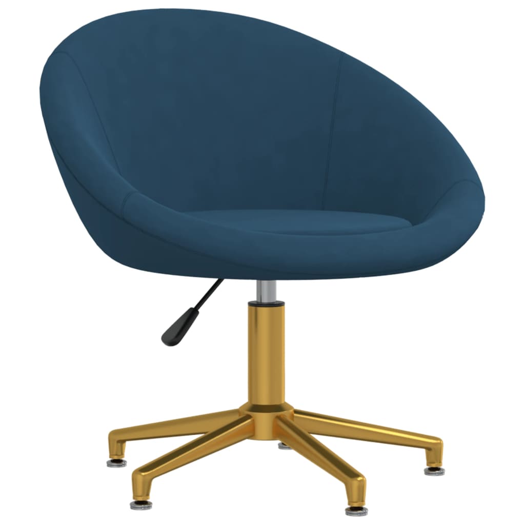 vidaXL Krzesła stołowe, 6 szt., niebieskie, aksamitne
