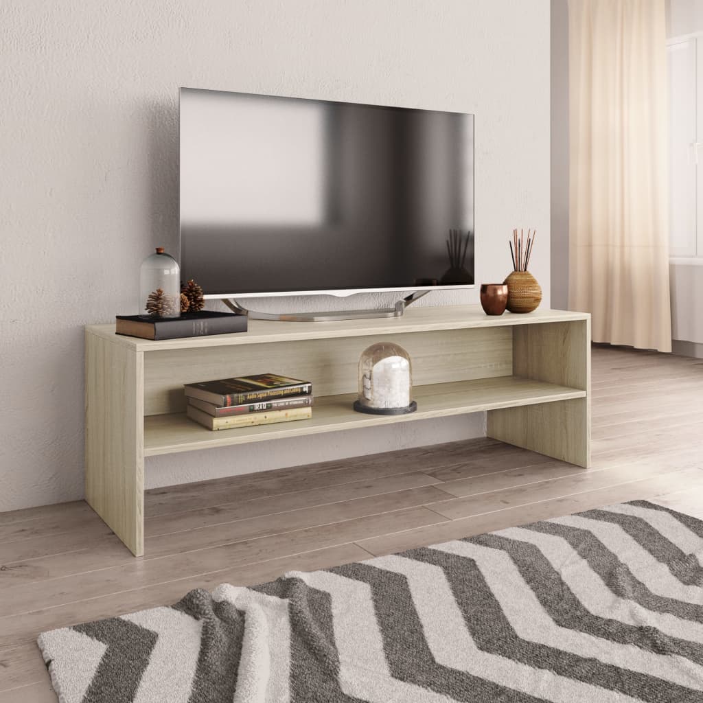 vidaXL Szafka pod TV, dąb sonoma, 120x40x40cm, materiał drewnopochodny