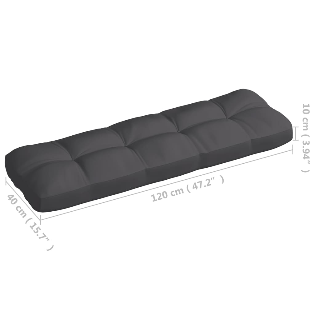 vidaXL Poduszki na sofę z palet, 7 szt., antracytowe
