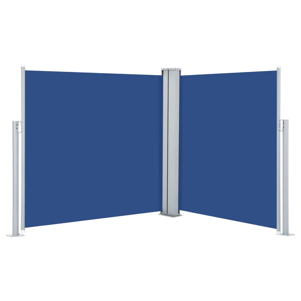 vidaXL Zwijana markiza boczna, niebieska, 100 x 600 cm