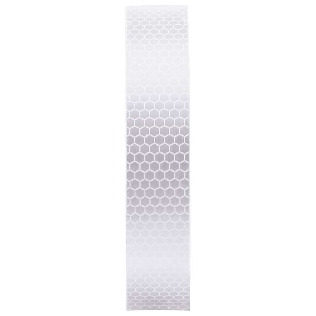vidaXL Taśma odblaskowa, biały, 2,5 cm x 20 m, PVC