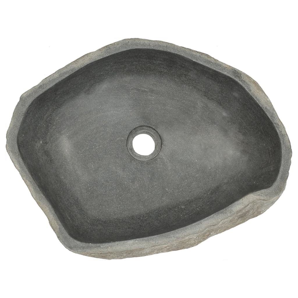 vidaXL Umywalka z kamienia rzecznego, owalna, 45-53 cm