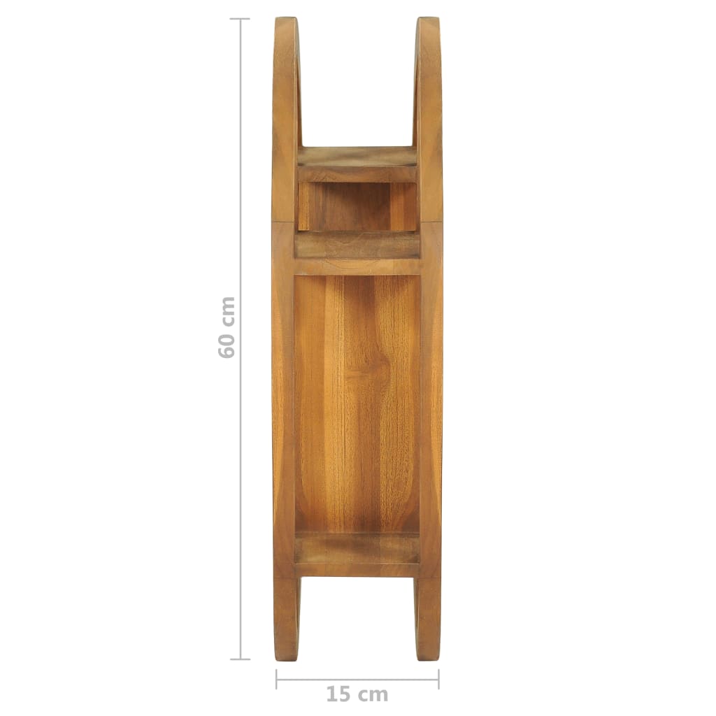 vidaXL Półka ścienna Yin Yang, 60x15x60 cm, lite drewno tekowe