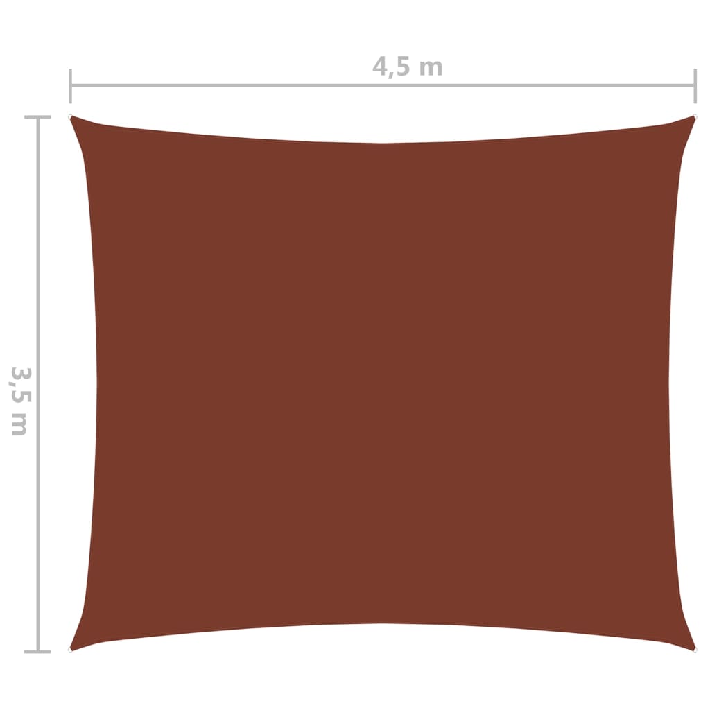 vidaXL Żagiel ogrodowy, tkanina Oxford, prostokąt, 3,5x4,5 m, terakota