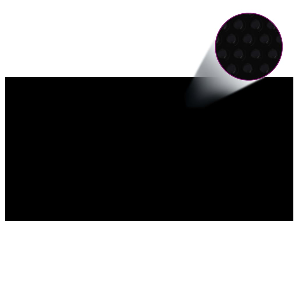 vidaXL Pokrywa na basen, czarna, 488 x 244 cm, PE