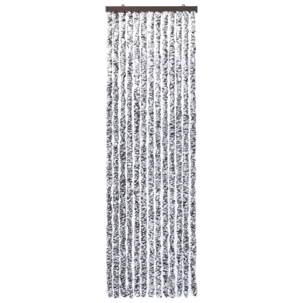 vidaXL Zasłona przeciwko owadom, brązowo-beżowa, 56x200 cm, szenil