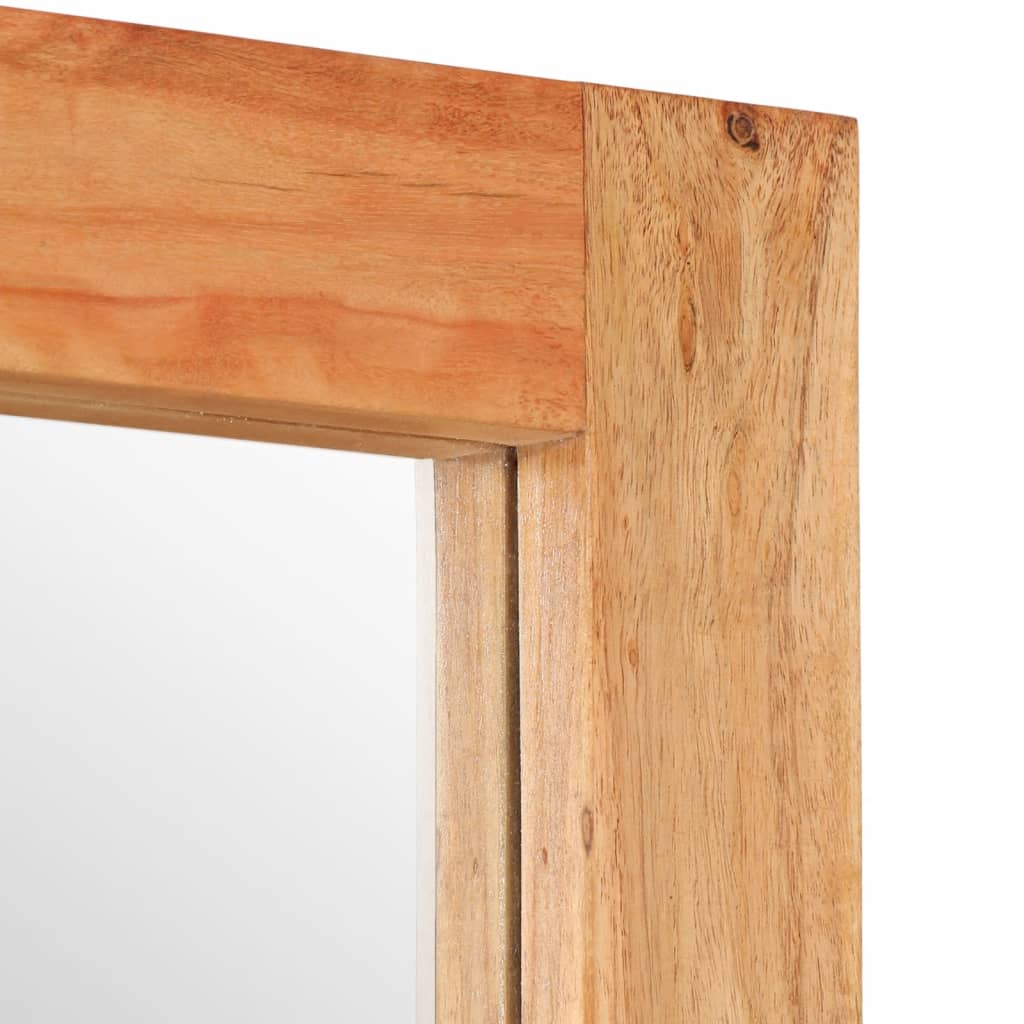 vidaXL Lustro, 70x50 cm, lite drewno akacjowe i szkło