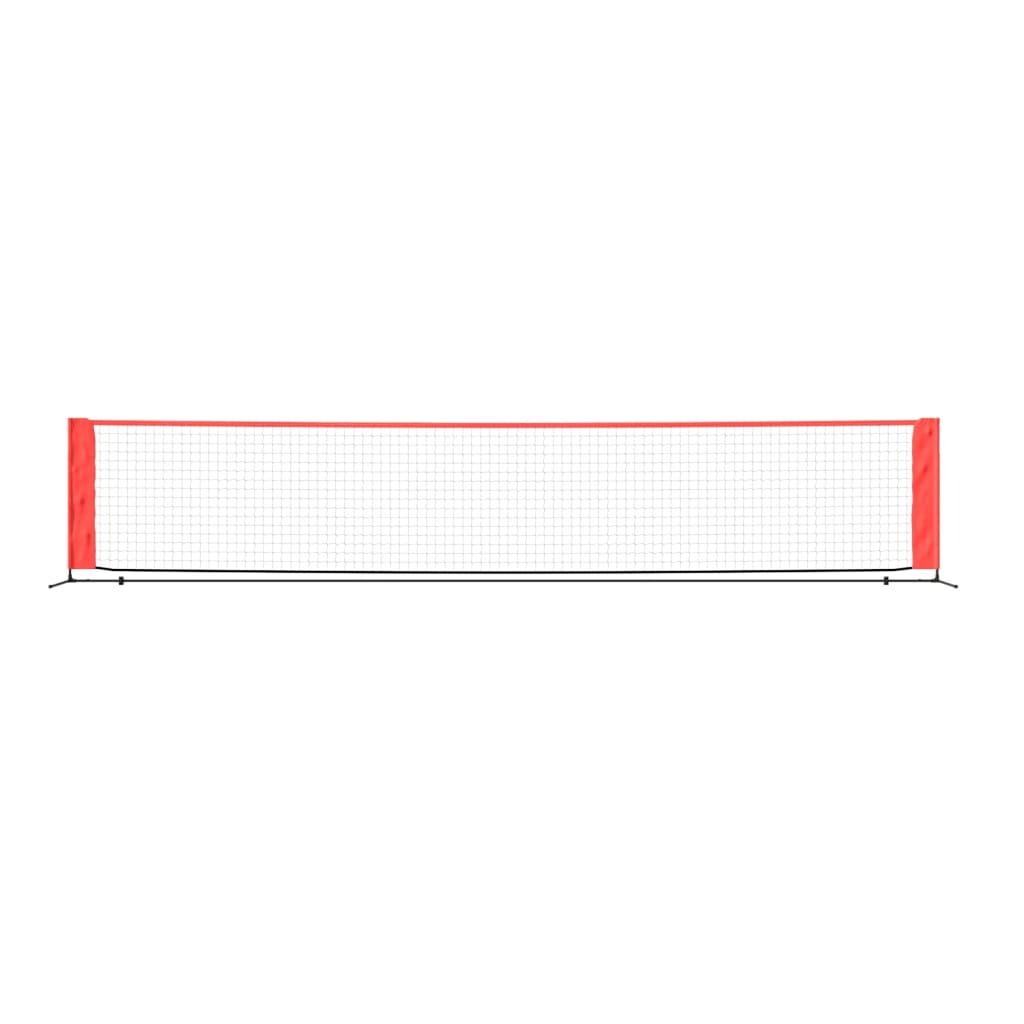 vidaXL Siatka do tenisa, czarno-czerwona, 500x100x87 cm, poliester