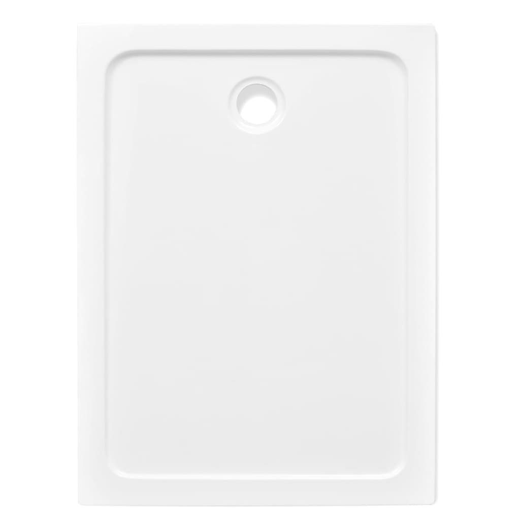 vidaXL Brodzik prysznicowy prostokątny, ABS, biały, 80 x 110 cm