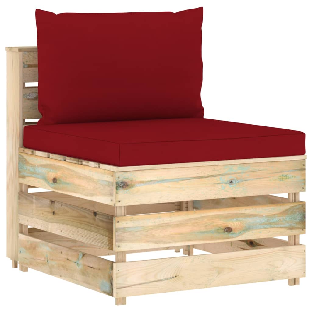 vidaXL 4-cz. zestaw wypoczynkowy do ogrodu, z poduszkami, drewniany