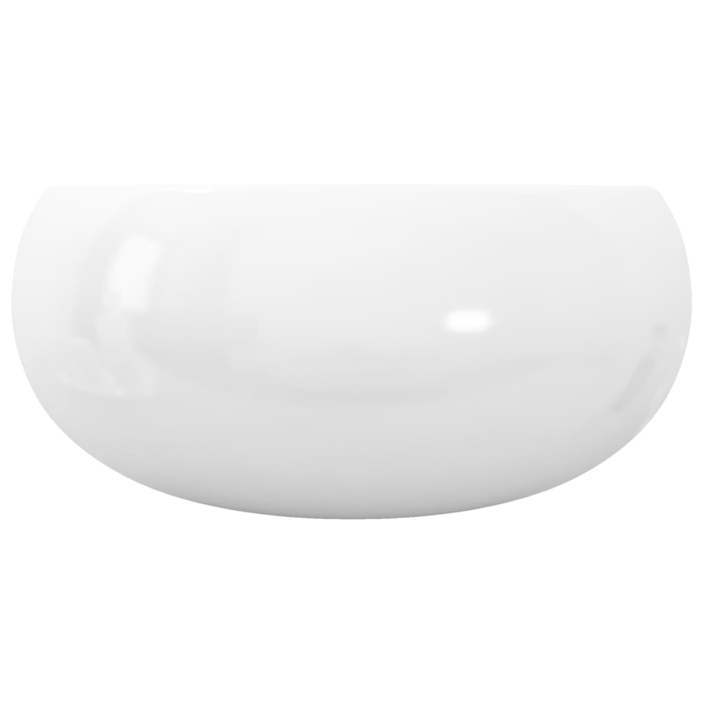 vidaXL Umywalka ceramiczna, okrągła 40 x 15 cm, biała