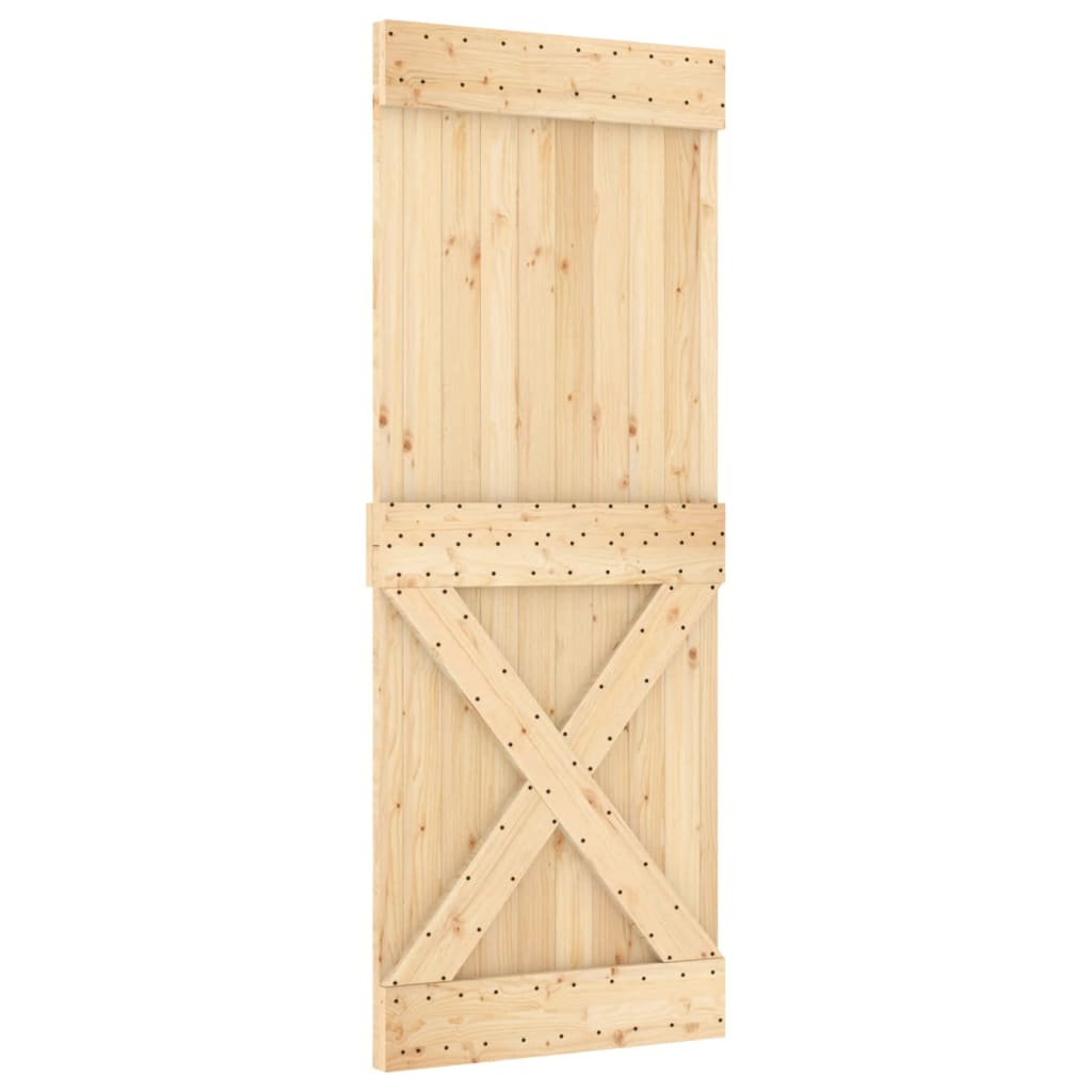 vidaXL Drzwi NARVIK, 80x210 cm, lite drewno sosnowe