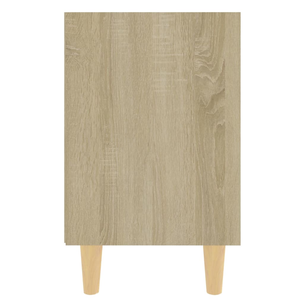 vidaXL Szafka nocna z drewnianymi nóżkami, dąb sonoma, 40x30x50 cm