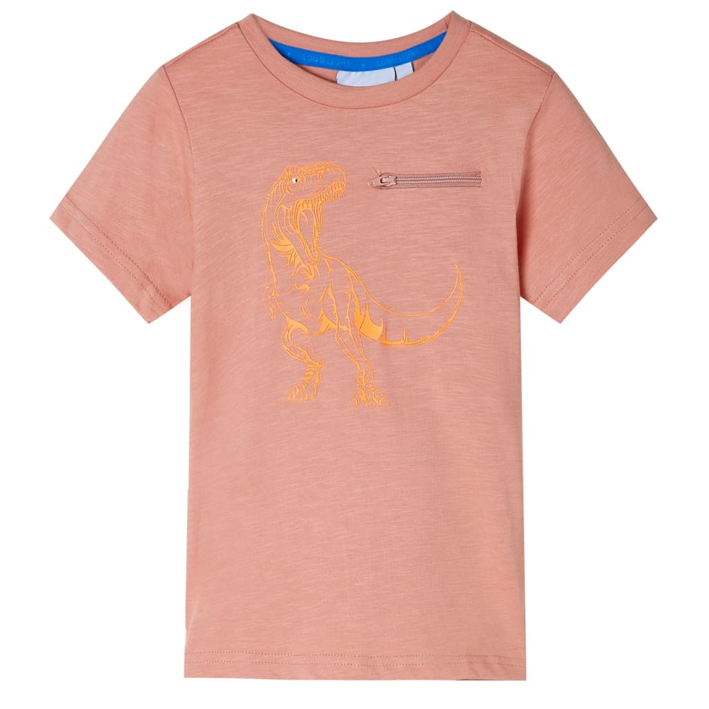 Koszulka dziecięca z krótkimi rękawami, jasnopomarańczowa, 92