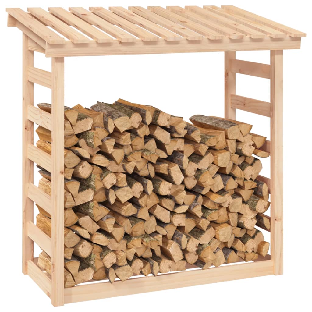vidaXL Stojak na drewno opałowe, 108x64,5x110 cm, drewno sosnowe