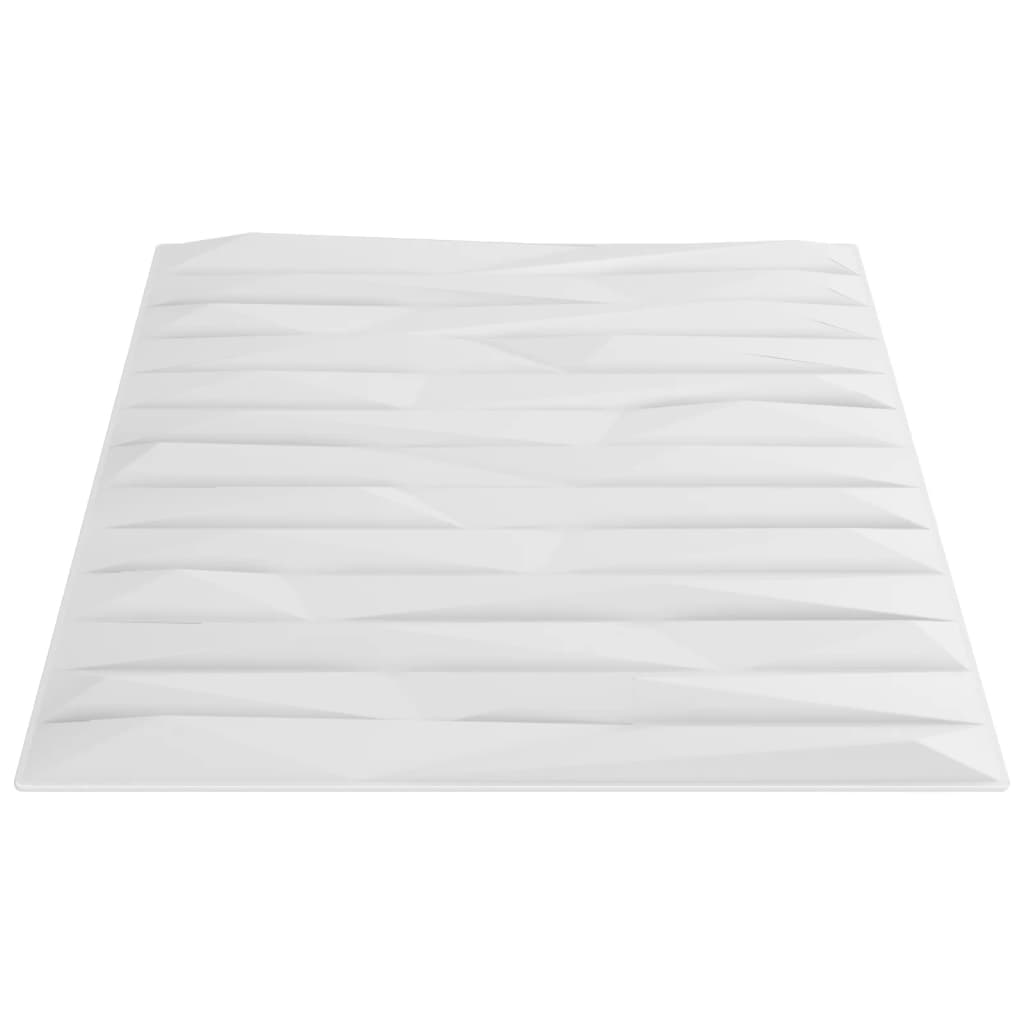 vidaXL Panele ścienne, 12 szt., białe, 50x50 cm, EPS, 3 m², kamień