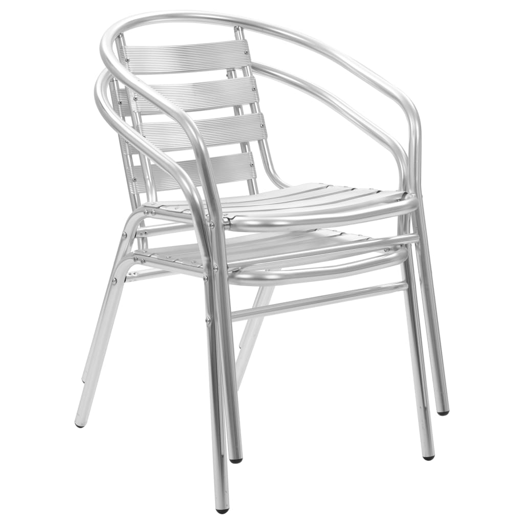 vidaXL Krzesła ogrodowe, sztaplowane, 2 szt., aluminium