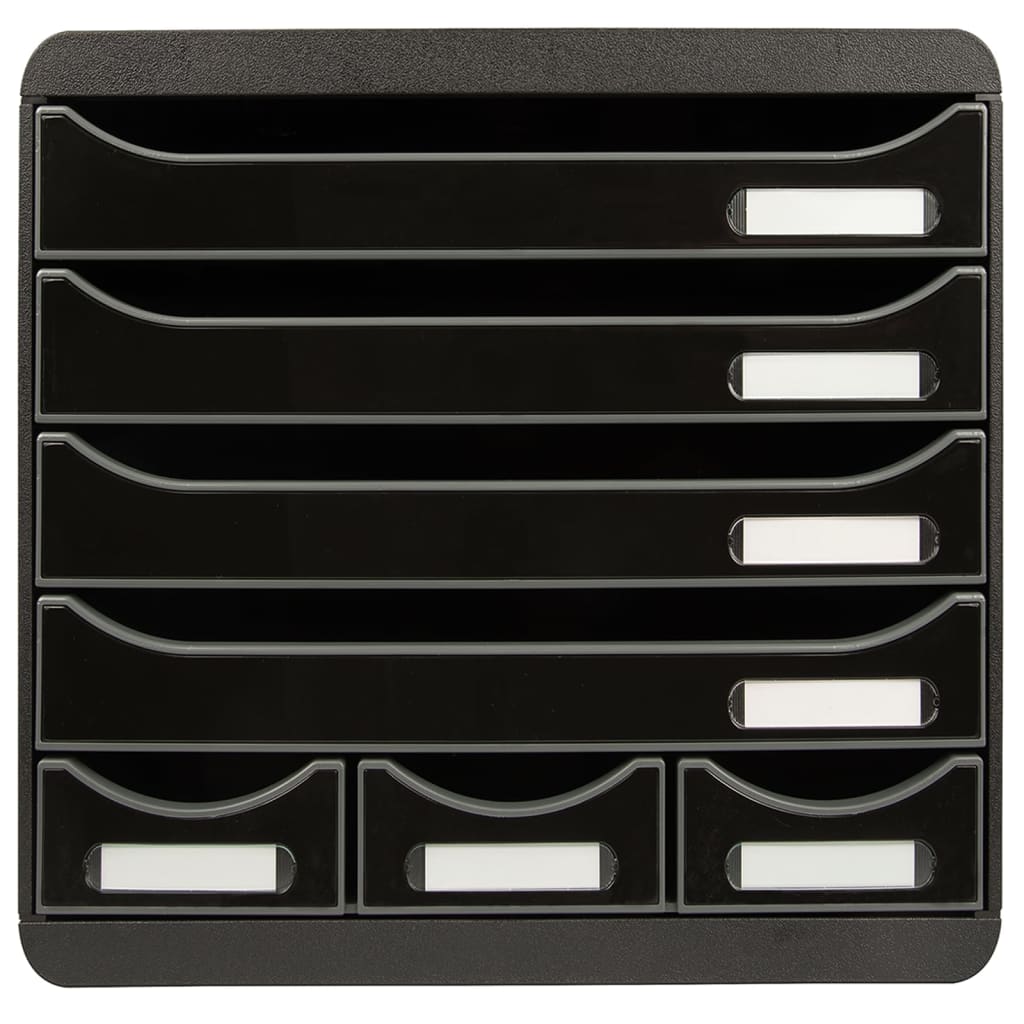 Exacompta Organizer na biurko Store-Box z 7 szufladami, czarny, połysk