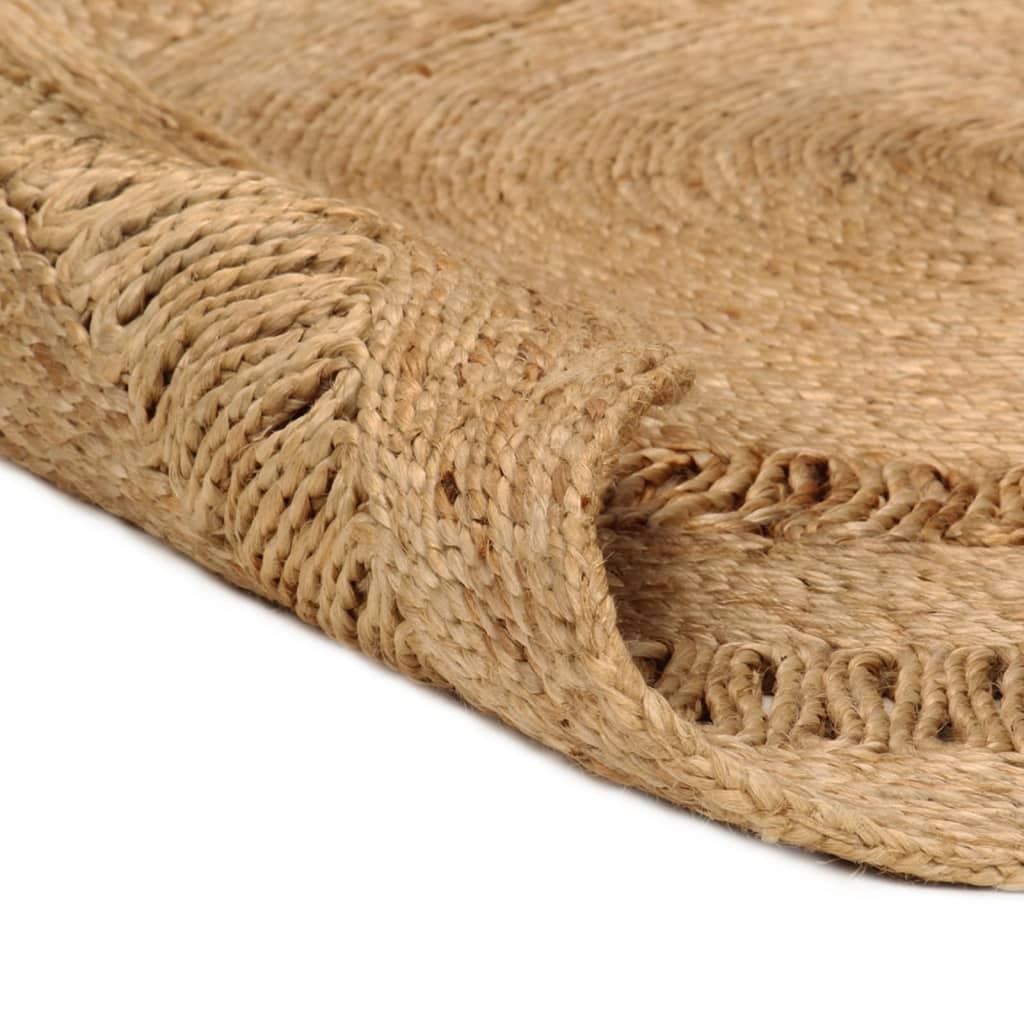 vidaXL Ręcznie pleciony dywan z juty, 90 cm, okrągły