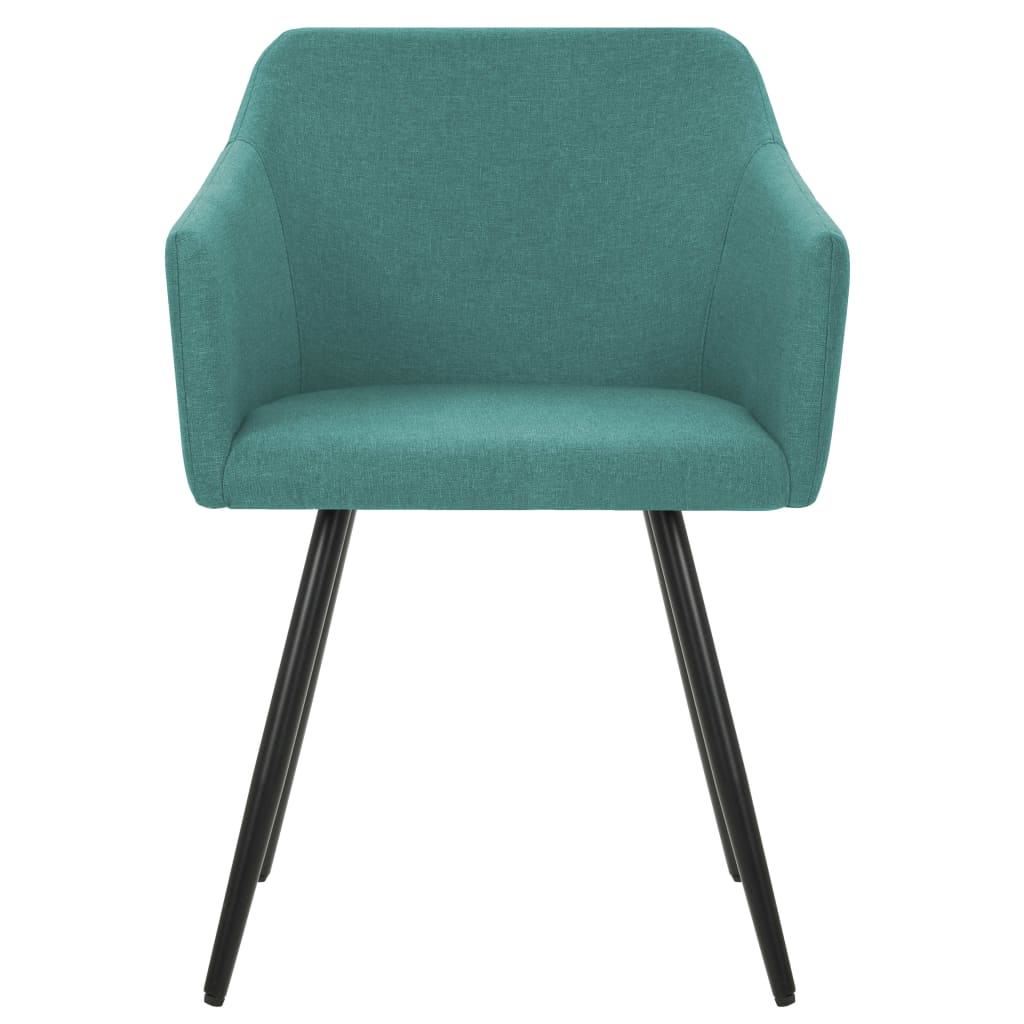 vidaXL Krzesła stołowe, 6 szt., zielone, tkanina