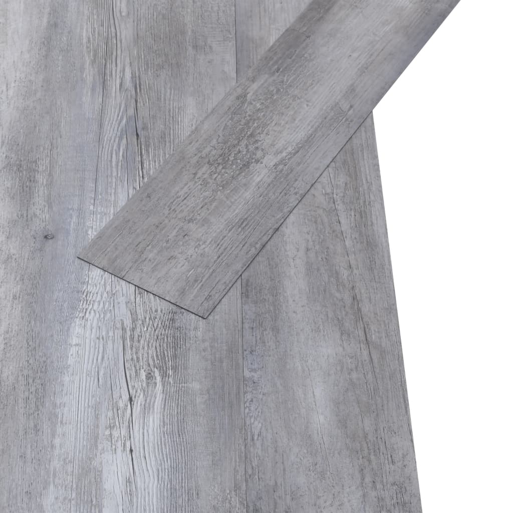 vidaXL Samoprzylepne panele podłogowe PVC, 5,21 m², 2 mm, szare drewno