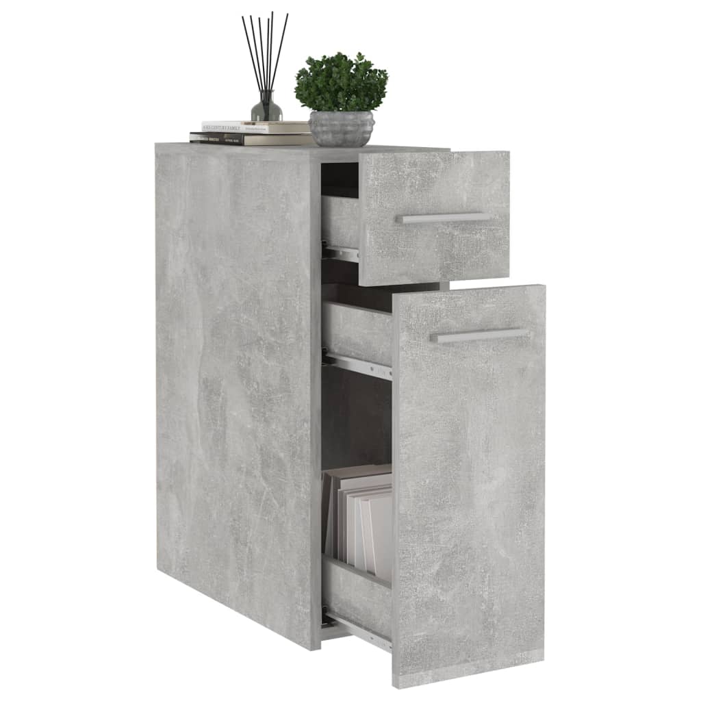 vidaXL Szafka apteczna, szarość betonu, 20x45,5x60 cm