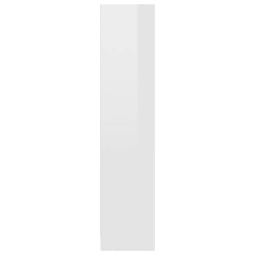 vidaXL 3-poziomowy regał, biały, wysoki połysk, 60 x 24 x 109 cm