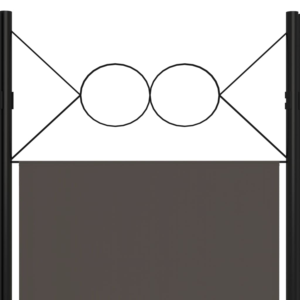 vidaXL Parawan 4-panelowy, antracytowy, 160 x 180 cm