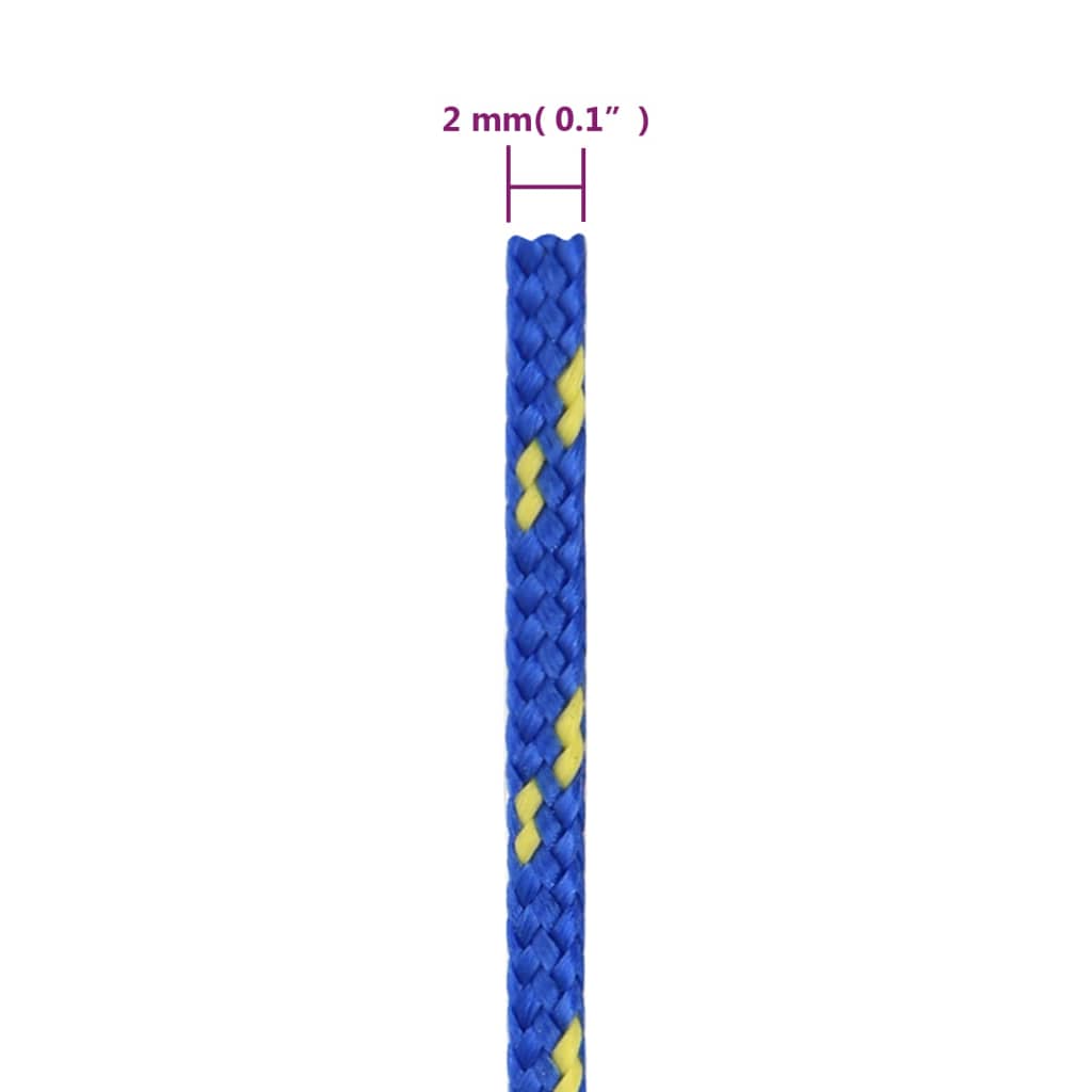 vidaXL Linka żeglarska, niebieska, 2 mm, 250 m, polipropylen