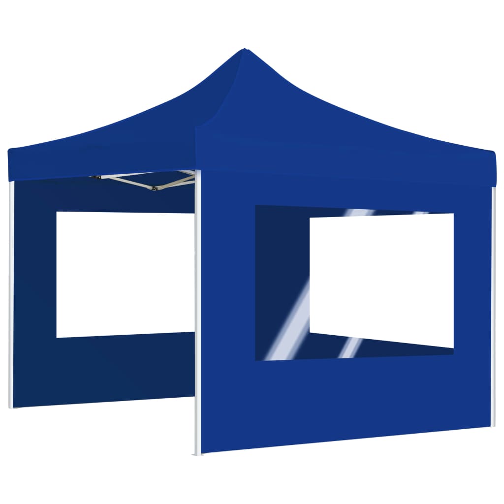 vidaXL Namiot imprezowy ze ściankami, aluminium, 2x2 m, niebieski