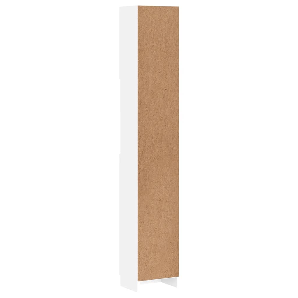 vidaXL Szafka łazienkowa, biała 32x25,5x190 cm materiał drewnopochodny