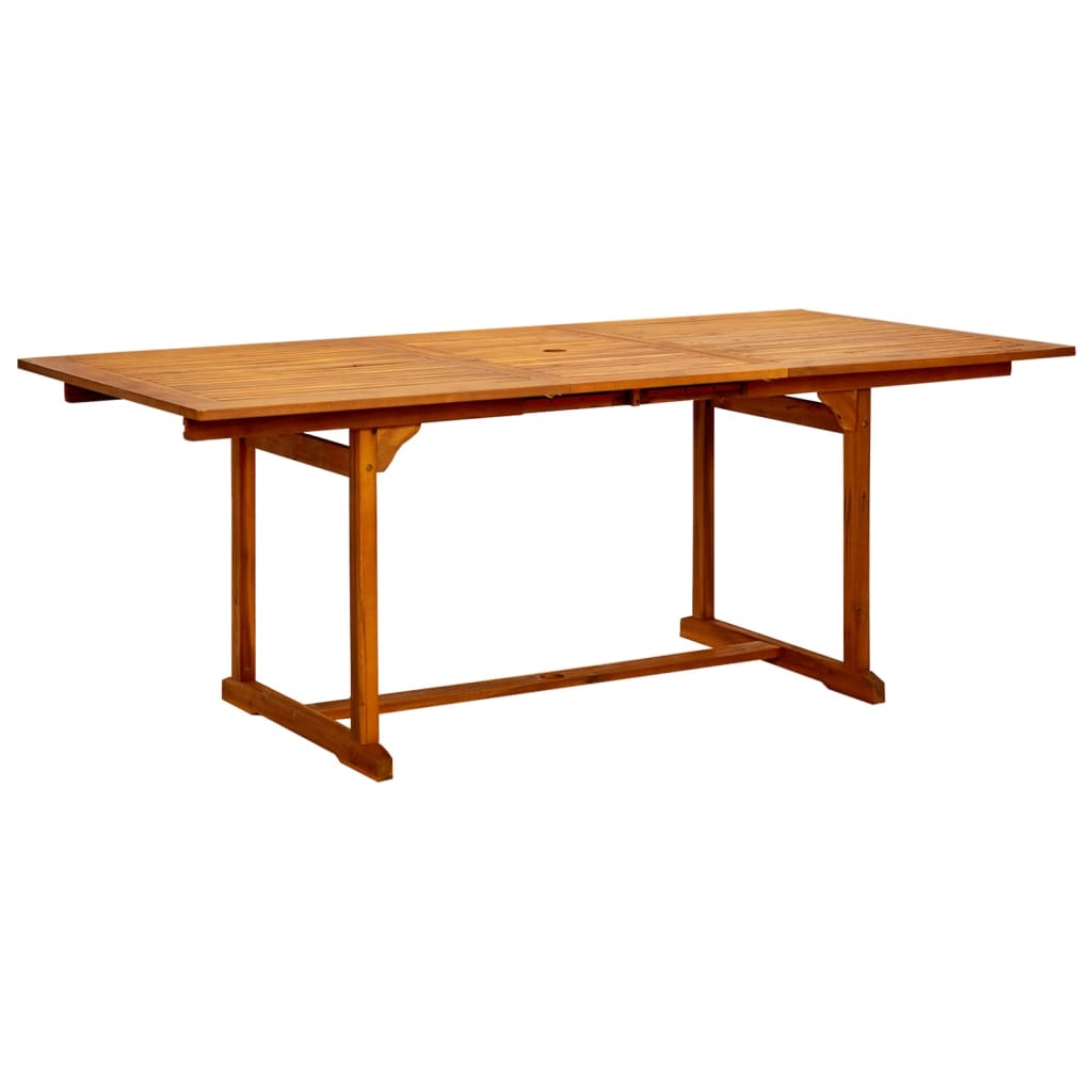 vidaXL Ogrodowy stół jadalniany, (150-200)x100x75 cm, drewno akacjowe