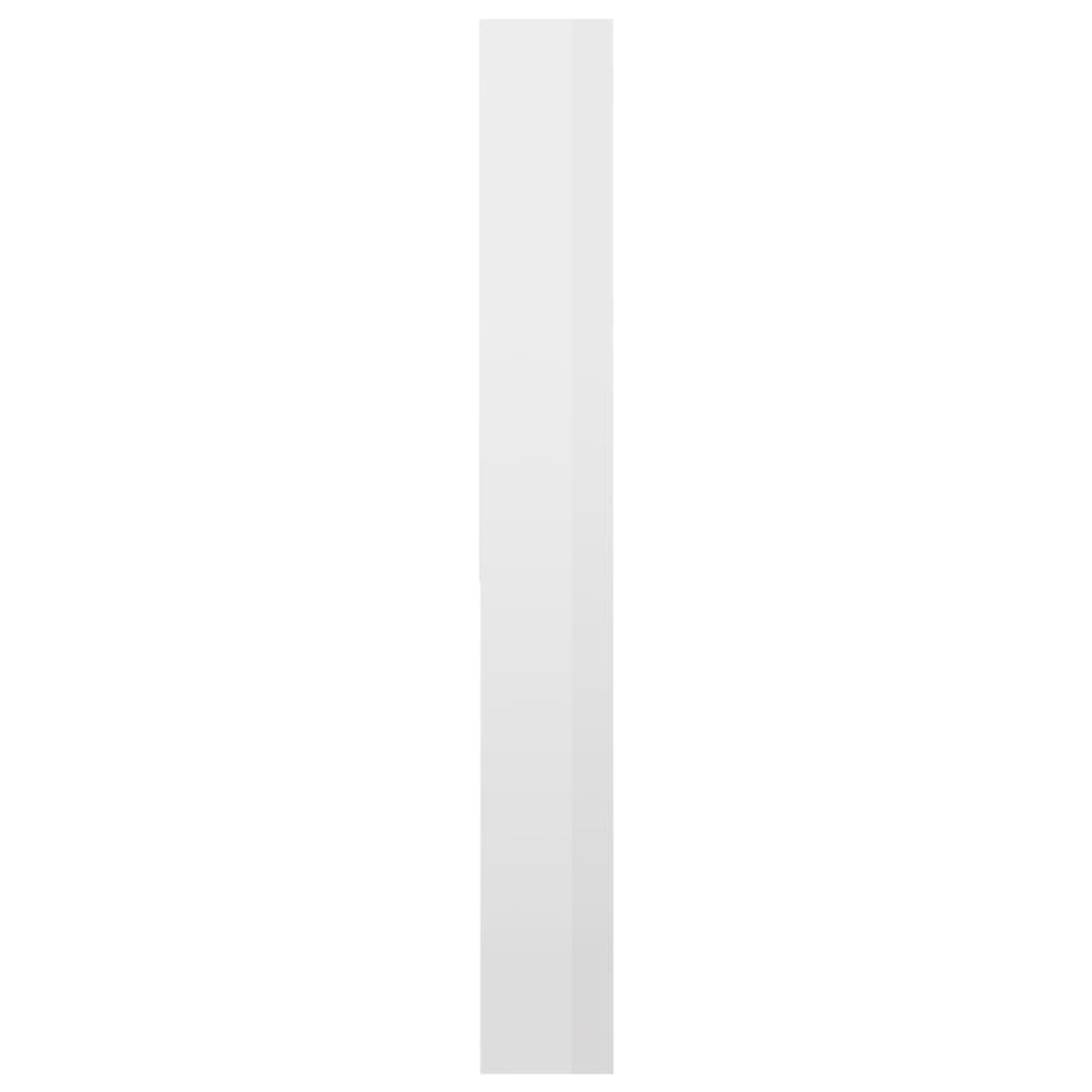 vidaXL Szafka na pralkę, biała, wysoki połysk, 64x24x190 cm