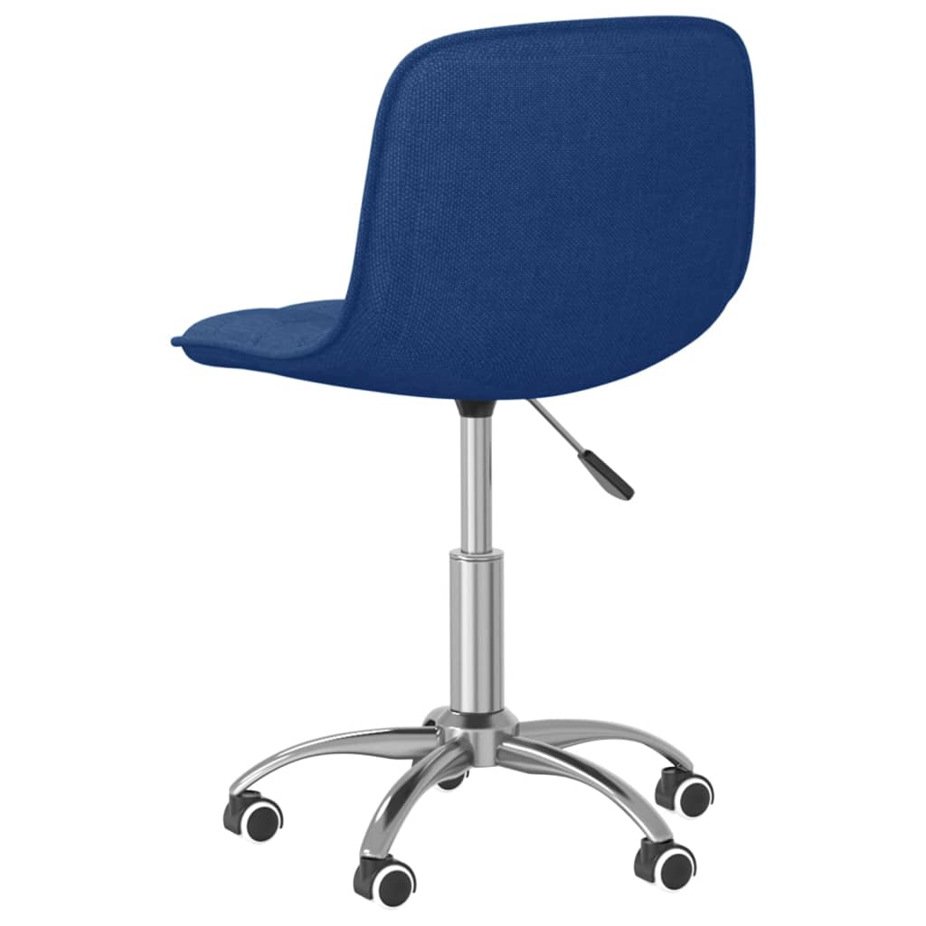 vidaXL Obrotowe krzesło biurowe, niebieskie, obite tkaniną