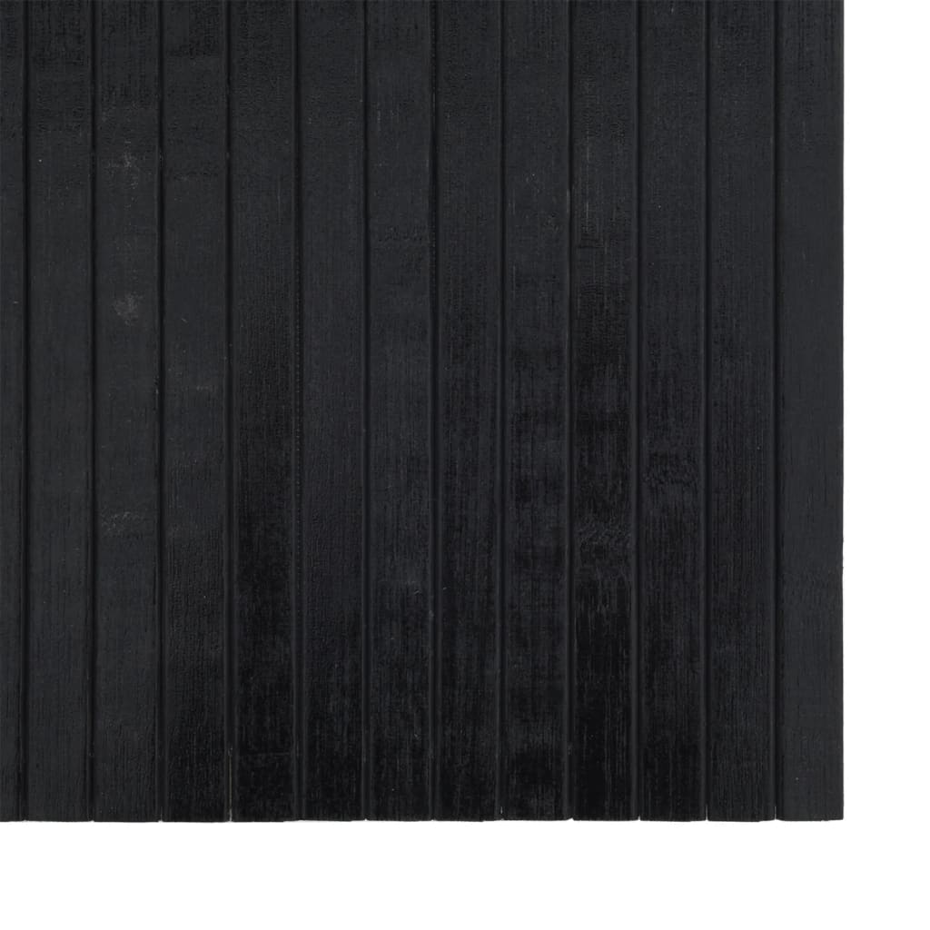 vidaXL Dywan prostokątny, czarny, 70x200 cm, bambusowy