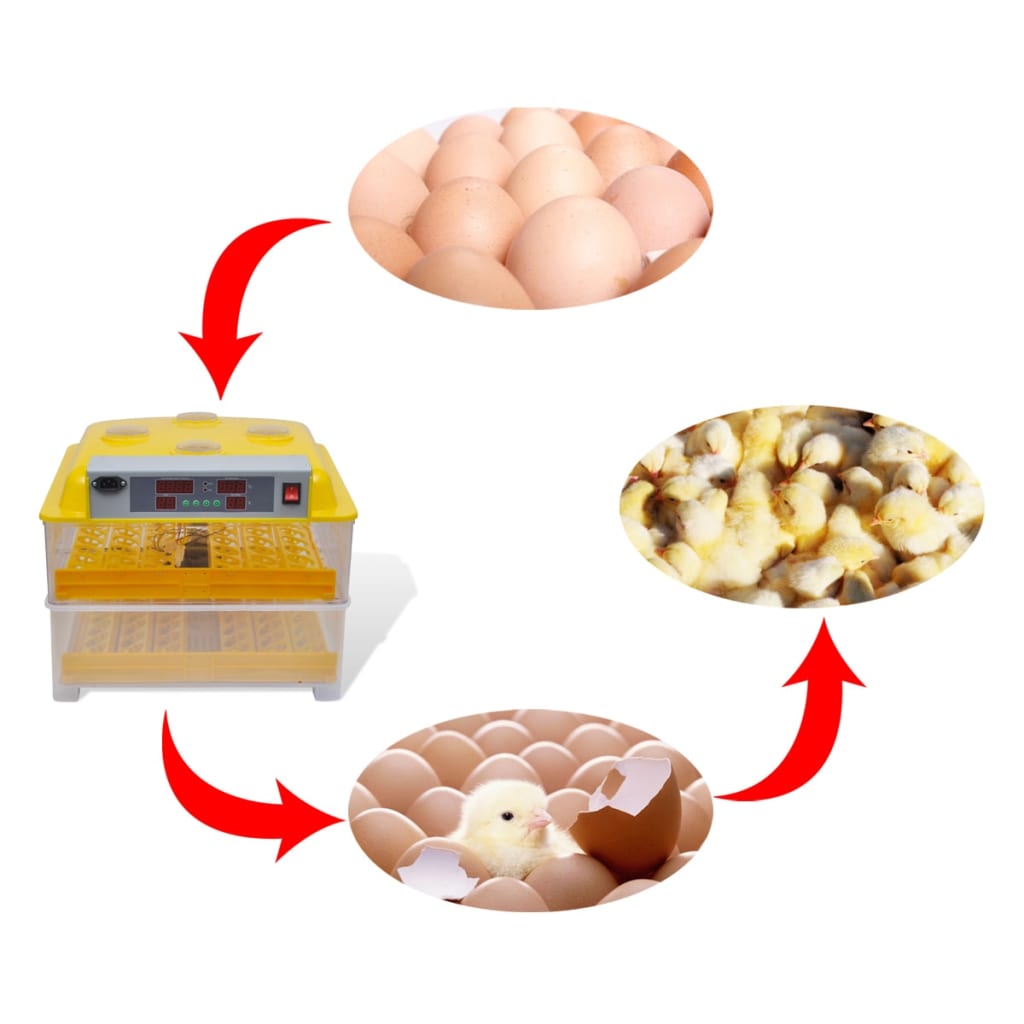 vidaXL Automatyczny inkubator do jajek / wylęgarka na 96 jaj