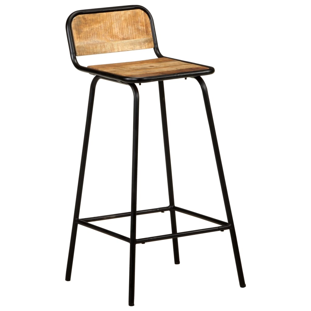 vidaXL Krzesła barowe, 2 szt., lite drewno mango