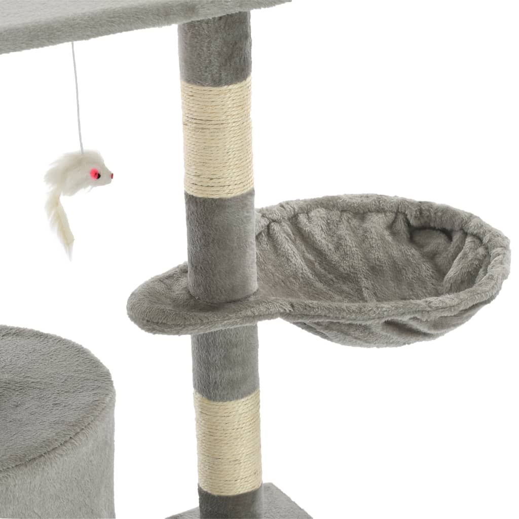 vidaXL Drapak dla kota z sizalowymi słupkami, 138 cm, szary