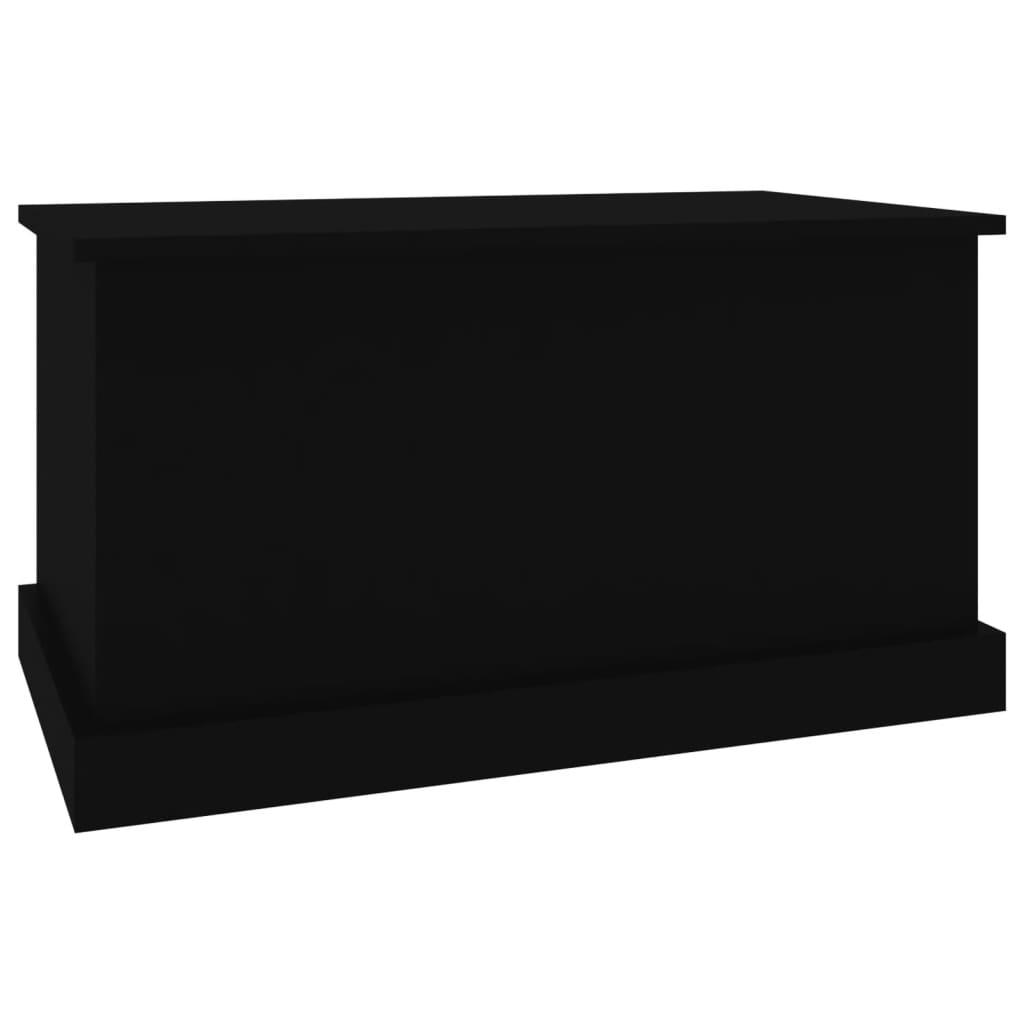 vidaXL Skrzynia, czarna, 70x40x38 cm, materiał drewnopochodny