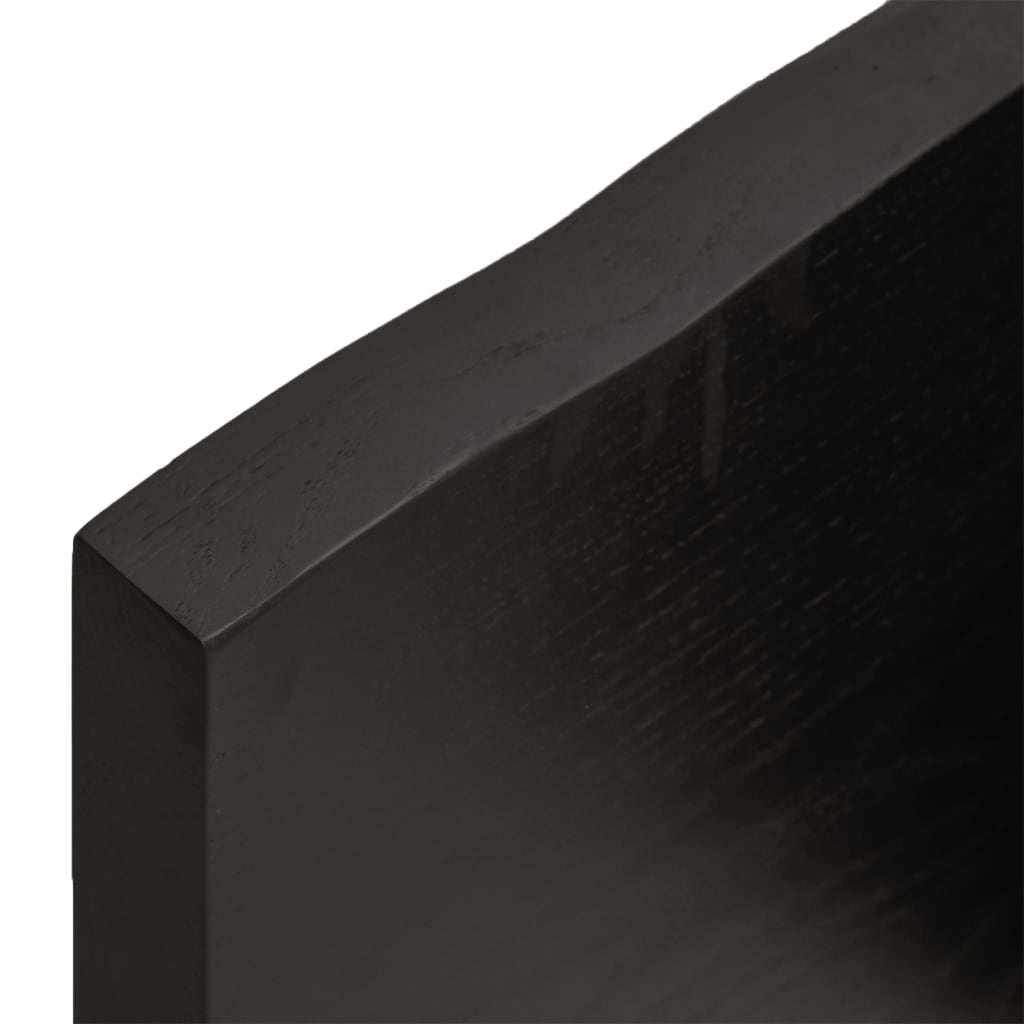 vidaXL Blat ciemnobrązowy 100x50x(2-4) cm drewno z naturalną krawędzią