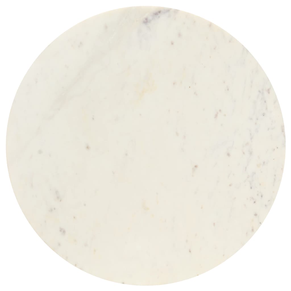 vidaXL Stolik kawowy, biały, 60x60x35 cm, kamień o teksturze marmuru